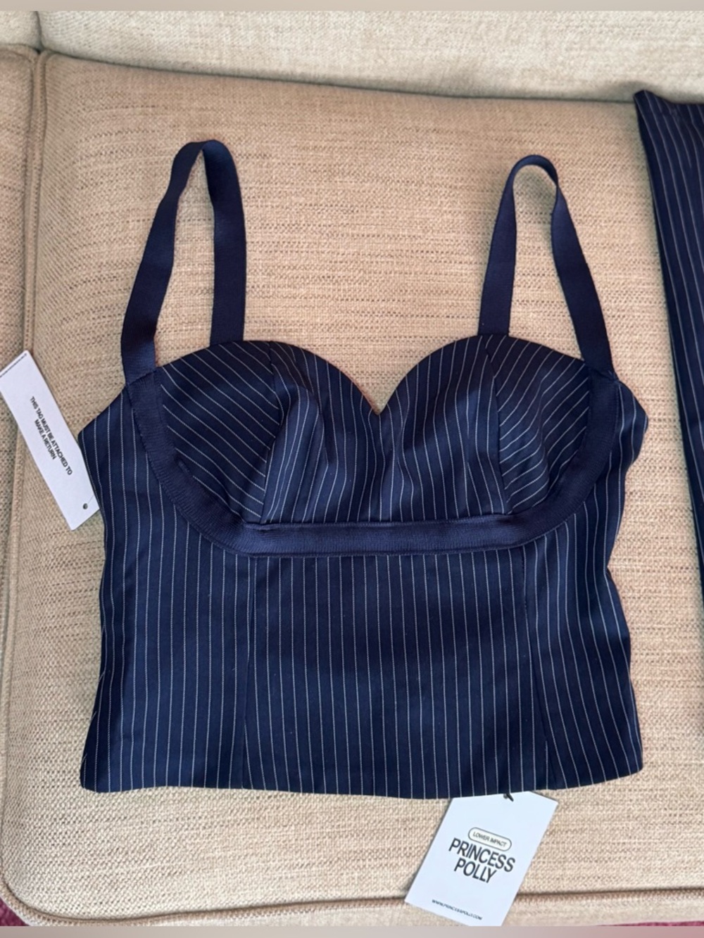 NWT Princess Polly Briana Pinstripe Pant Set - Picture 10 of 14